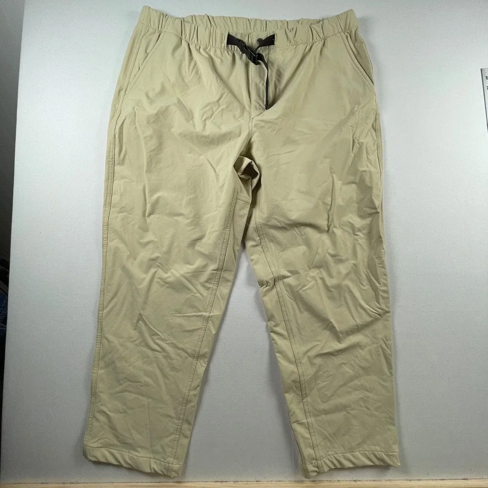The North Face Mens XXL Tan Khaki Belted Elastic Waist‎ Outdoor Hiking Pants